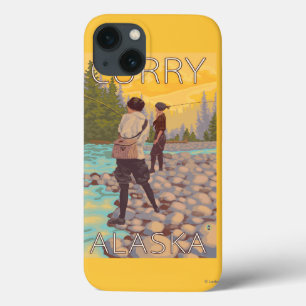 Frauen fliegen Fischen - Curry, Alaska iPhone 13 Hülle