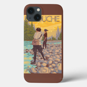 Frauen fliegen Fischen - Latouche, Alaska Case-Mate iPhone Hülle