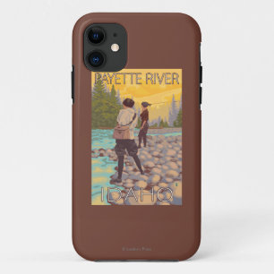 Frauen fliegen Fischen - Payette Fluss, Idaho iPhone 11 Hülle