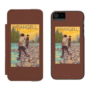 Frauen fliegen Fischen - Wrangell, Alaska Incipio Watson™ iPhone 5 Geldbörsen Hülle