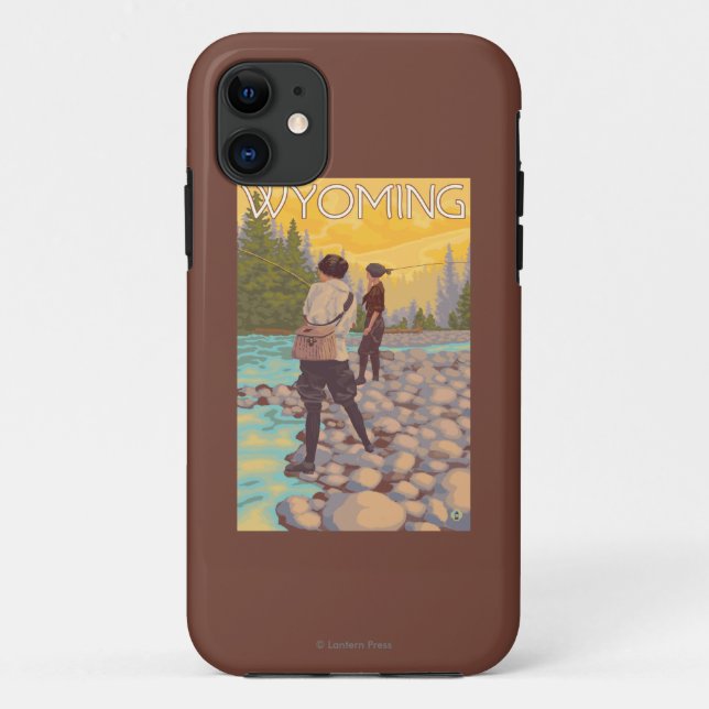Frauen fliegen Fischen - Wyoming Case-Mate iPhone Hülle (Rückseite)
