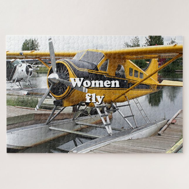 Frauen fliegen: Flugzeug schwimmen, Lake Hood, Ala Puzzle (Horizontal)
