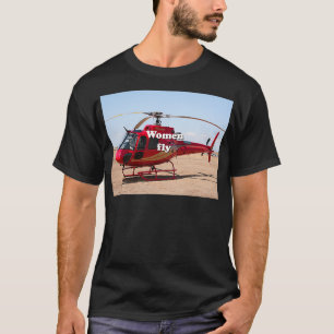 Frauen fliegen Hubschrauber T-Shirt