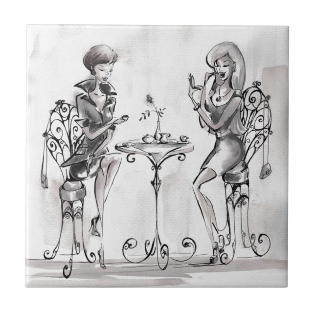 Frauen Fliese (Vorderseite)