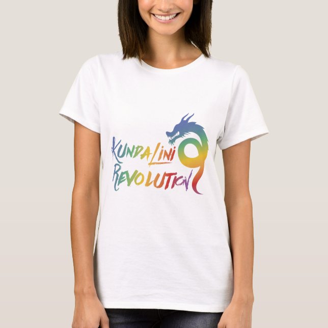 Frauen fließen oberster Rainbow Dragon Kundalini T T-Shirt (Vorderseite)