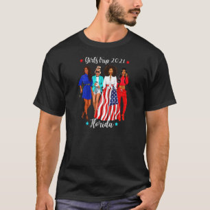 Frauen Florida Girls Trip 2021 Schwarze Frauen Vac T-Shirt
