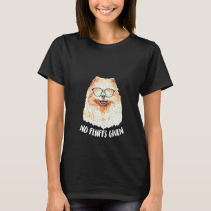 Frauen Fluffy Dog Pom Mama Spitz T-Shirt