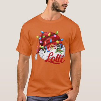 Frauen Frauen Selig Lolli Weihnachtsmannmütze Xmas T-Shirt
