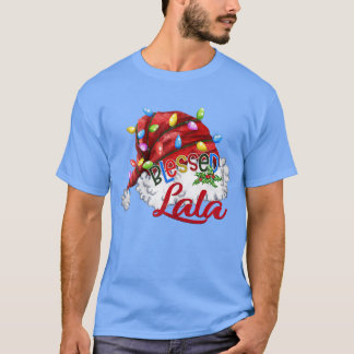 Frauen Frauen Seligen Lala Weihnachtsmannmütze Wei T-Shirt