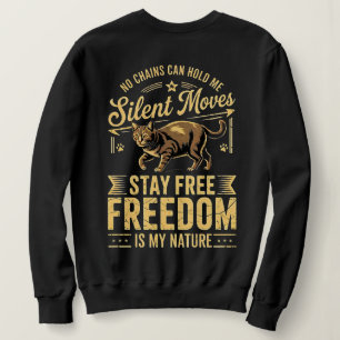 Frauen Freiheit Katzenliebhaber Stille Bewegungen Sweatshirt