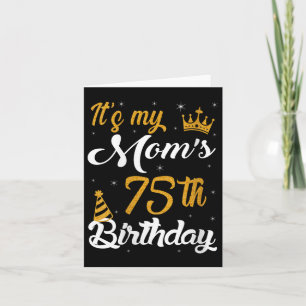 Frauen freuen sich über ihre Mamas 75. Geburtstag  Karte