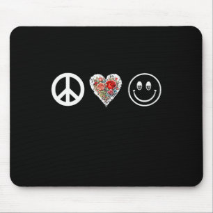 Frauen Frieden Liebe Lächeln Mit Ganzem Herzen - G Mousepad