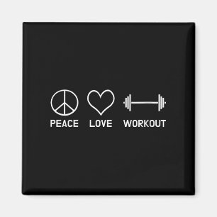 Frauen Frieden Liebe Workout Motivationsfitness-Sp Magnet