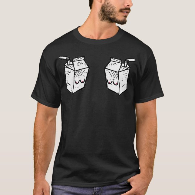 Frauen Frischmilch Stillen Witzige Mutterschaft m T-Shirt (Vorderseite)