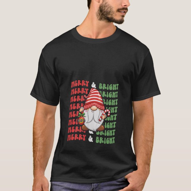 Frauen frohe und helle Weihnachten Niedlicher Weih T-Shirt (Vorderseite)