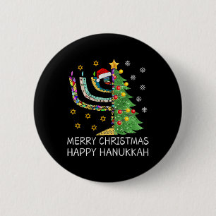 Frauen frohe Weihnachten glücklich Hanukkah jüdisc Button