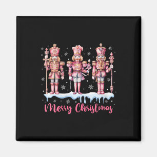 Frauen frohe Weihnachten Pink Nutcracker Squad Xma Magnet