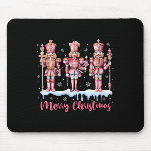 Frauen frohe Weihnachten Pink Nutcracker Squad Xma Mousepad
