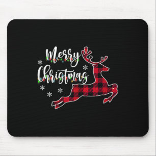 Frauen Frohe Weihnachts Reindeer Buffalo Kariert R Mousepad