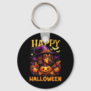 Frauen Frohes Halloween Dachshund Hund Papa Wiener Schlüsselanhänger