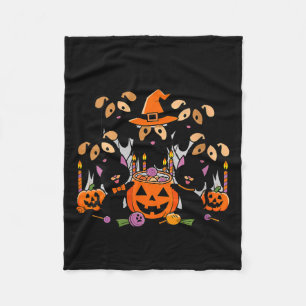 Frauen Frohes Halloween-Hund Geist Halloween-Hund Fleecedecke