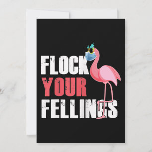 Frauen fühlen Ihre Gefühle Funny Flamingo Dankeskarte