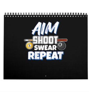 Frauen Funny Aim Pool Player Geschenk Billiardball Kalender