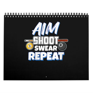 Frauen Funny Aim Pool Player Geschenk Billiardball Kalender