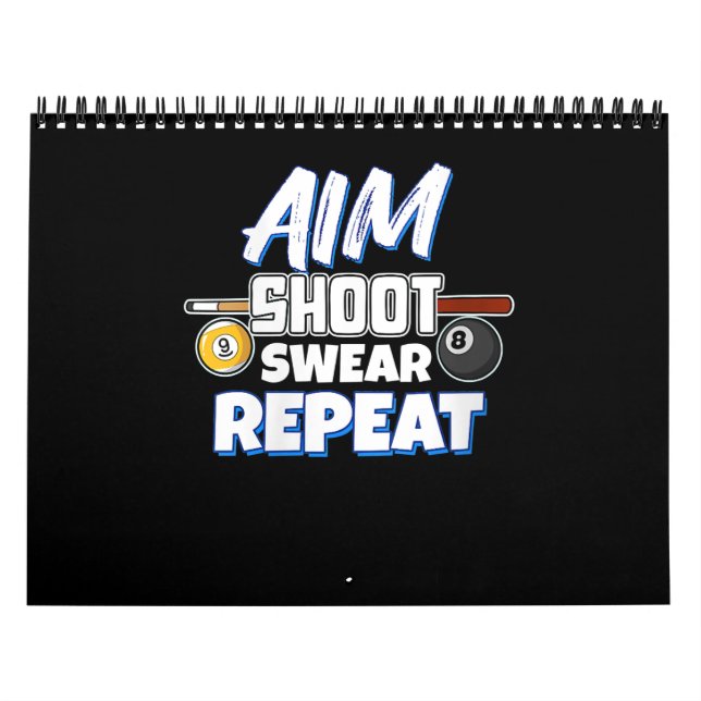 Frauen Funny Aim Pool Player Geschenk Billiardball Kalender (Titelbild)