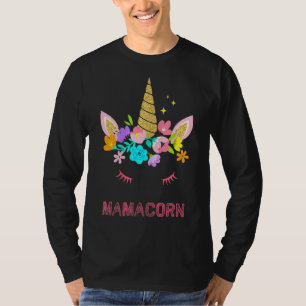 Frauen Funny Mamacorn Einhorn Kostüme Mama Mutter T-Shirt