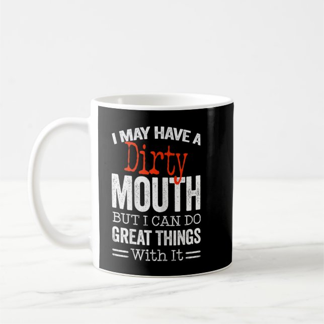 Frauen Funny Sarcastic Sprichwort Ich habe viellei Kaffeetasse (Links)