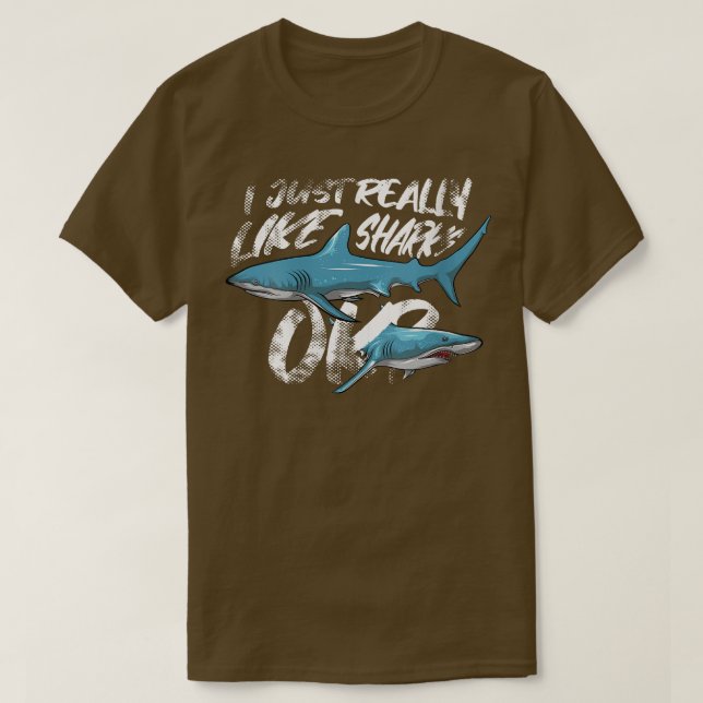 Frauen Funny Shark Liebhaber GeschenkI einfach ech T-Shirt (Design vorne)