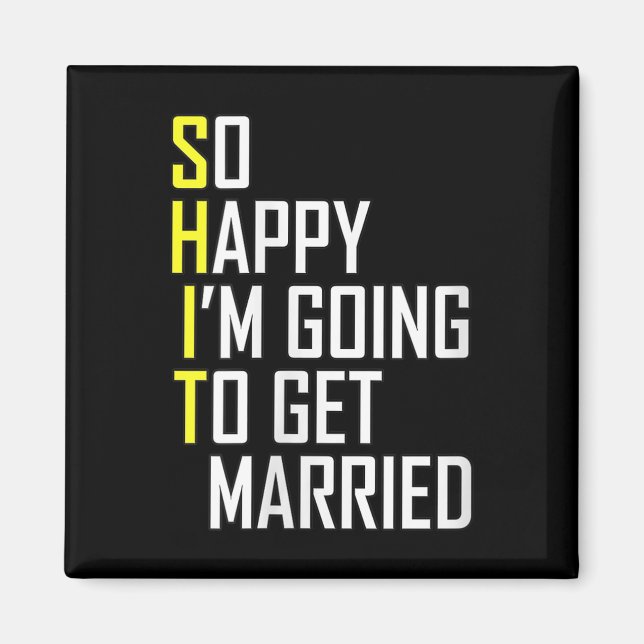 Frauen Funny Wedding Sarcastic Groom Bride Engagem Magnet (Vorne)
