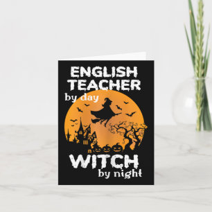 Frauen Funny Women Englischlehrerin Halloween Cost Karte