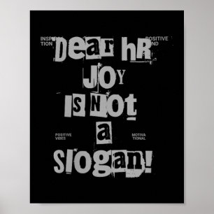 Frauen Funny Work T-Shirt Liebe HR, Joy ist kein S Poster