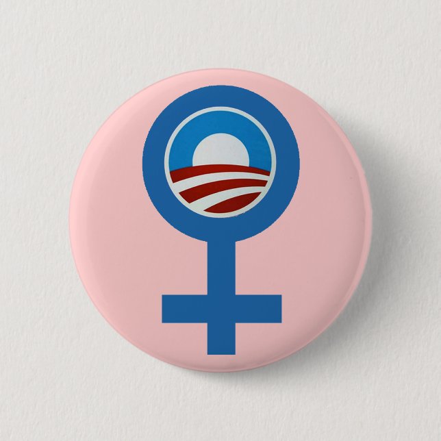 FRAUEN FÜR BARACK OBAMA KAMPAGNEN-KNOPF BUTTON (Vorderseite)