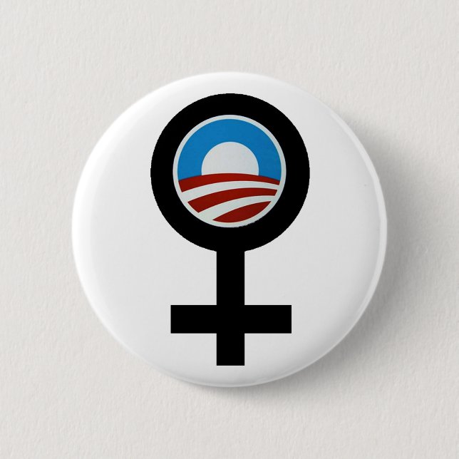 FRAUEN FÜR BARACK OBAMA KAMPAGNEN-KNOPF BUTTON (Vorderseite)