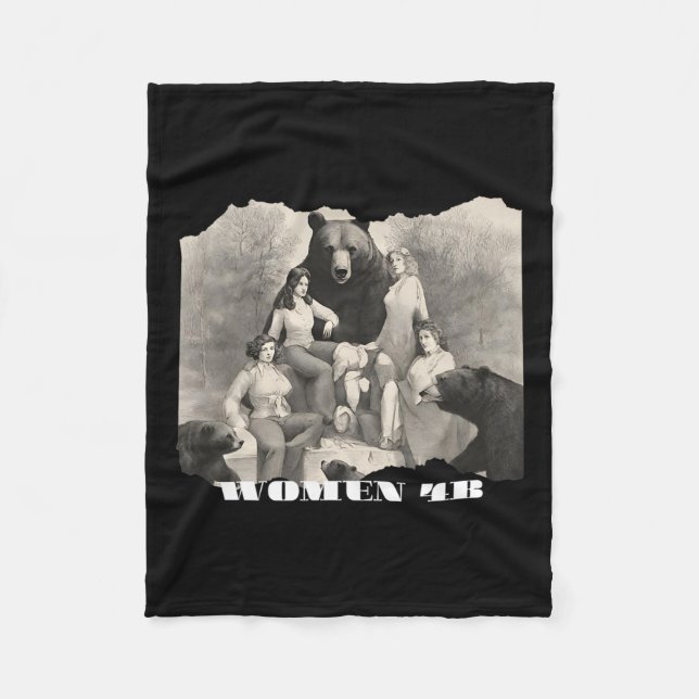 Frauen für Bären 4b Bewegung Weibliche Macht Fleecedecke (Vorderseite)