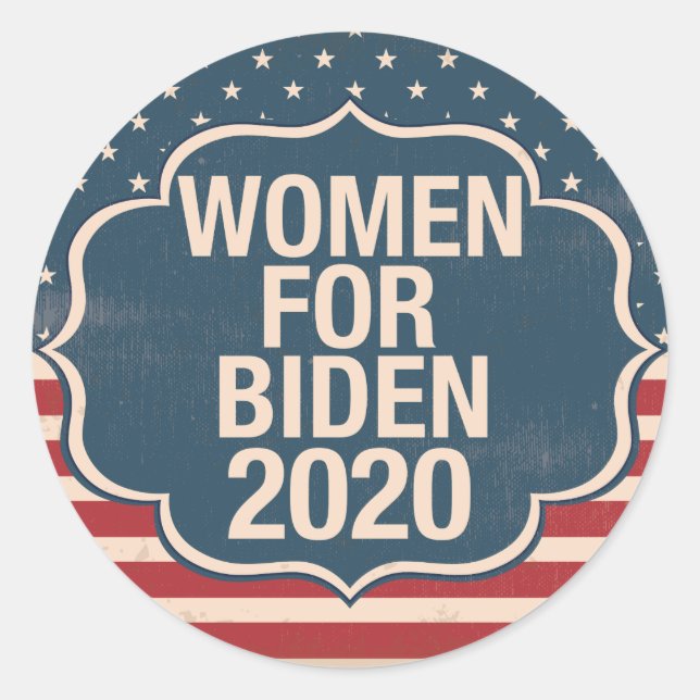 Frauen für den Biden 2020 Runder Aufkleber (Vorderseite)