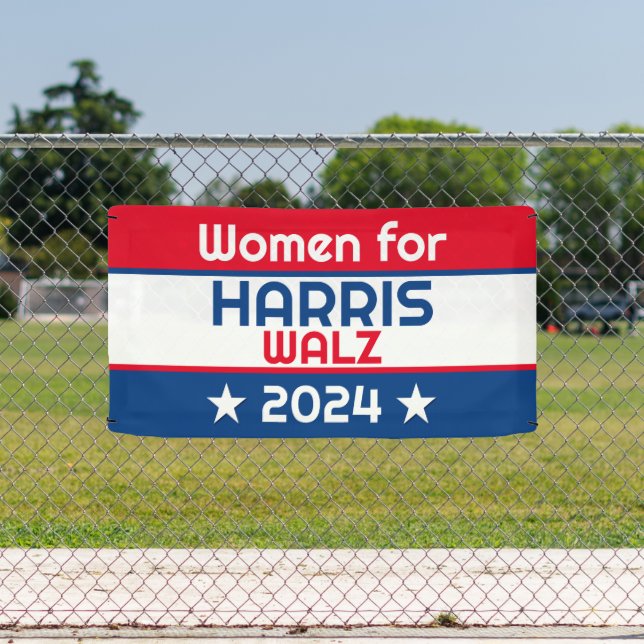 Frauen für Harris Walz 2024 Big Banner (Insitu)