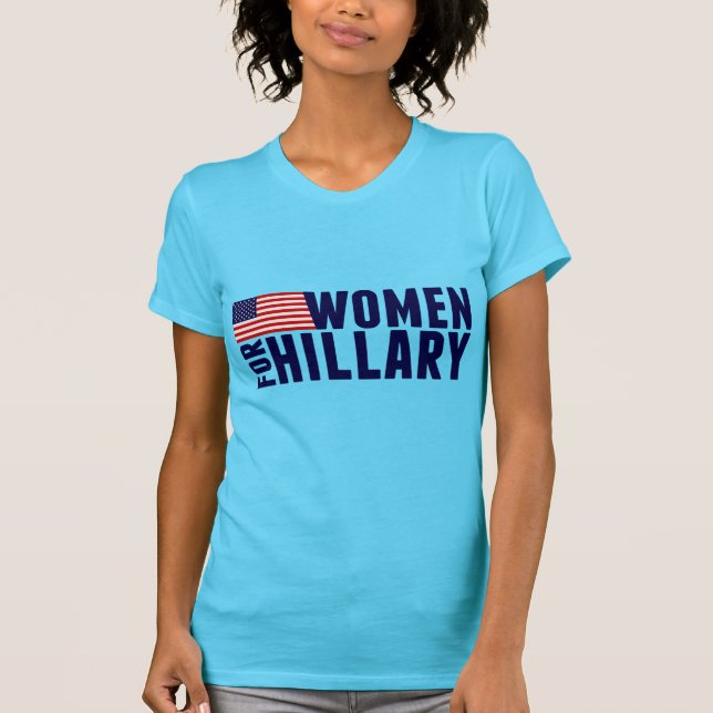 Frauen für Hillary-Blau T-Shirt (Vorderseite)