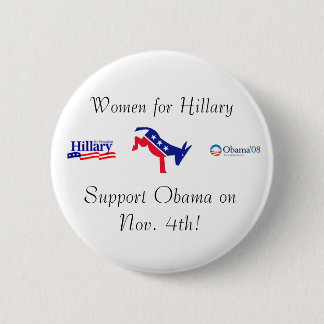 Frauen für Hillary, Unterstützung Obama Button