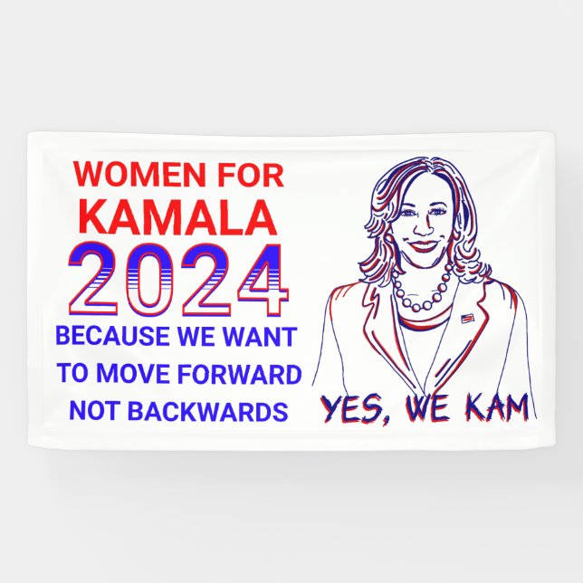 Frauen für Kamala Harris 2024 Wahl Banner (Horizontal)