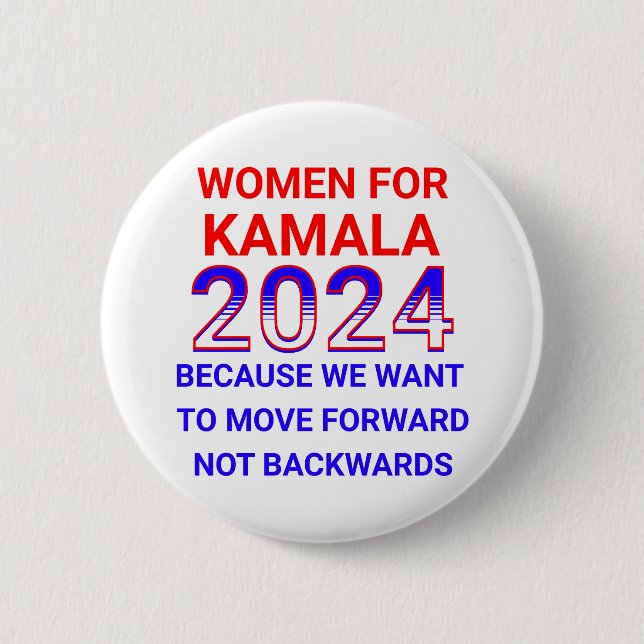 Frauen für Kamala Harris 2024 Wahl Button (Vorderseite)