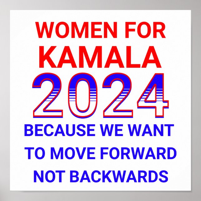 Frauen für Kamala Harris 2024 Wahl Poster (Vorne)