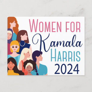 Frauen für Kamala Harris 2024 Wahl Postkarte