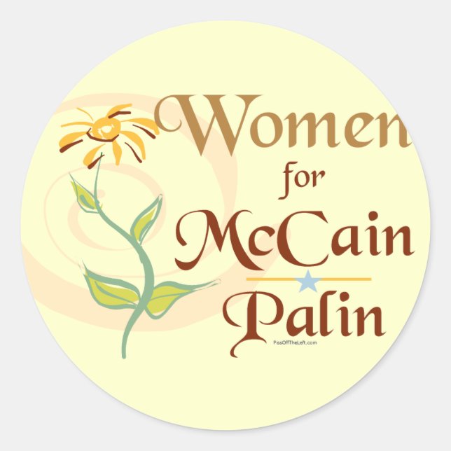 Frauen für McCain Palin Sticker (Vorderseite)