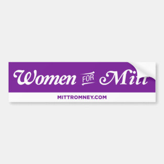 Frauen für Mitt Romney Autoaufkleber (lila)