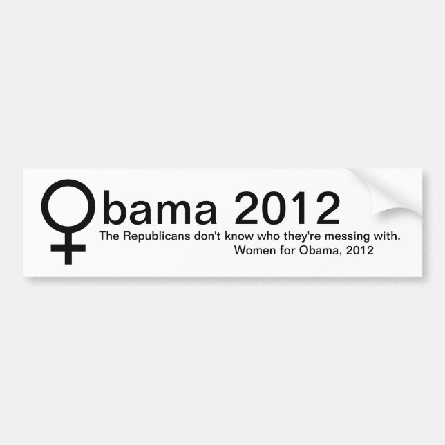 Frauen für Obama Autoaufkleber (Vorne)