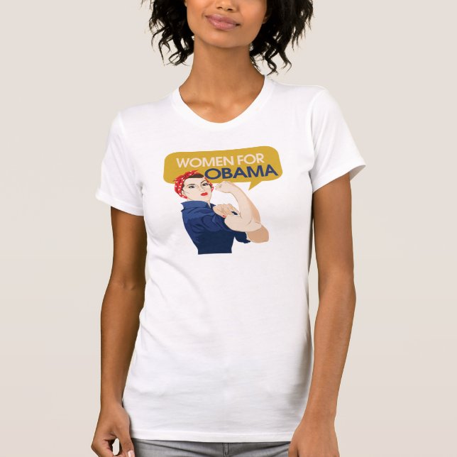 Frauen für Obama Retro T-Shirt (Vorderseite)